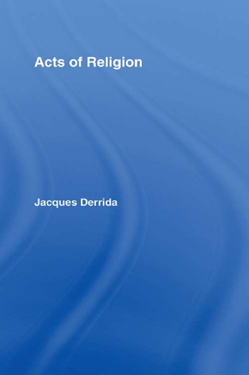 Book cover of Acts of Religion