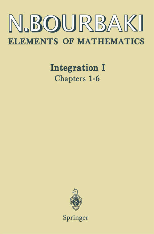Book cover of Integration I: Chapters 1-6 (2004)