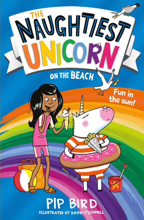 Book cover of The Naughtiest Unicorn on the Beach (The Naughtiest Unicorn series #6)