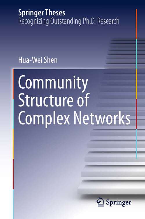 Book cover of Community Structure of Complex Networks (2013) (Springer Theses)