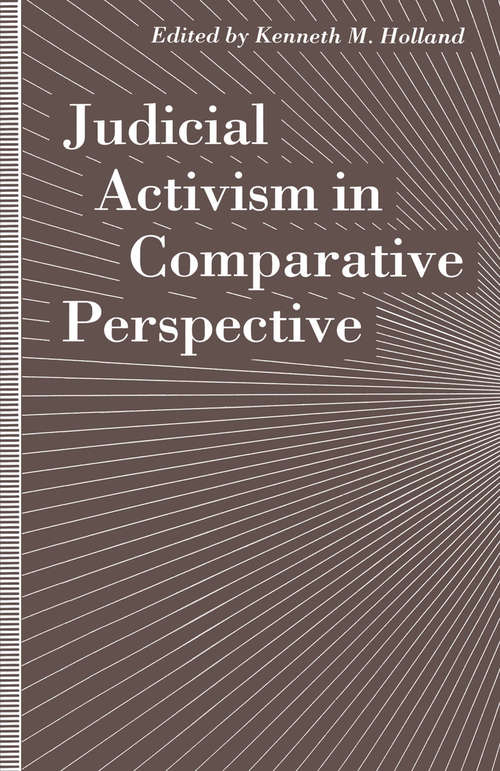 Book cover of Judicial Activism in Comparative Perspective (1st ed. 1991)