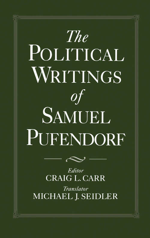 Book cover of The Political Writings of Samuel Pufendorf