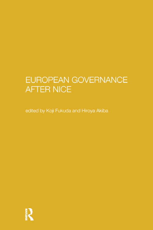 Book cover of European Governance After Nice