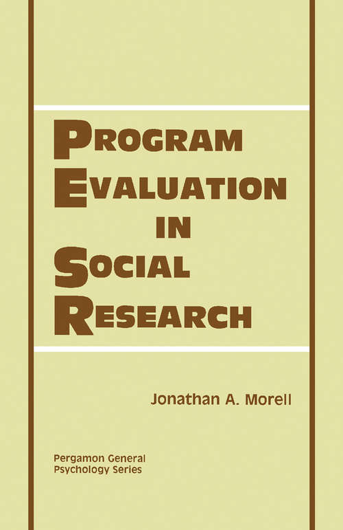 Book cover of Program Evaluation in Social Research