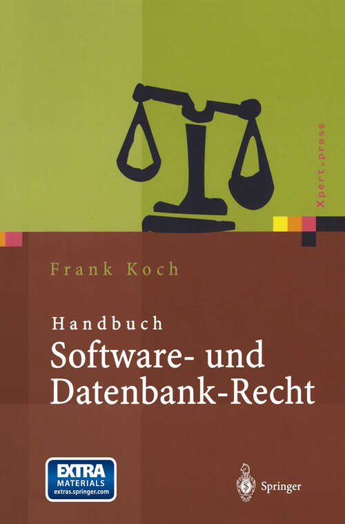 Book cover of Handbuch Software- und Datenbank-Recht (2003) (Xpert.press)