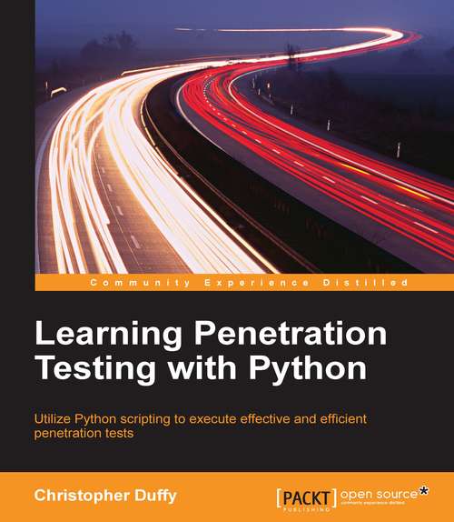 Book cover of Learning Penetration Testing with Python