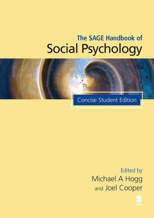 Book cover of The SAGE Handbook of Social Psychology: Concise Student Edition (PDF)