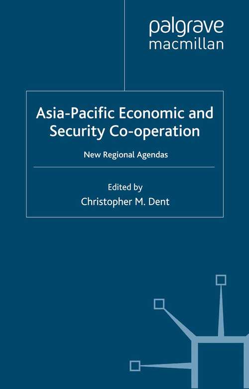 Book cover of Asia-Pacific Economic and Security Co-operation: New Regional Agendas (2003)