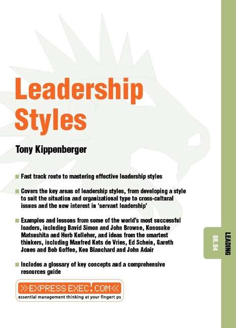 Book cover of Leadership Styles: Leading 08.04