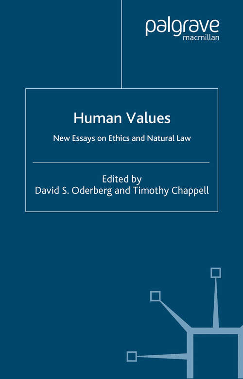 Book cover of Human Values: New Essays on Ethics and Natural Law (2004)