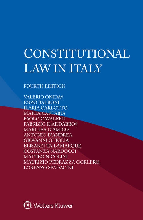 Book cover of Constitutional Law in Italy (4)