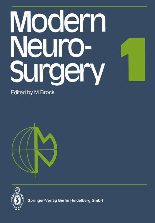 Book cover of Modern Neurosurgery 1 (1982)