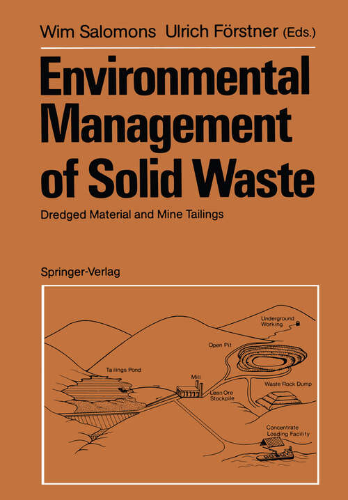 Book cover of Environmental Management of Solid Waste: Dredged Material and Mine Tailings (1988)