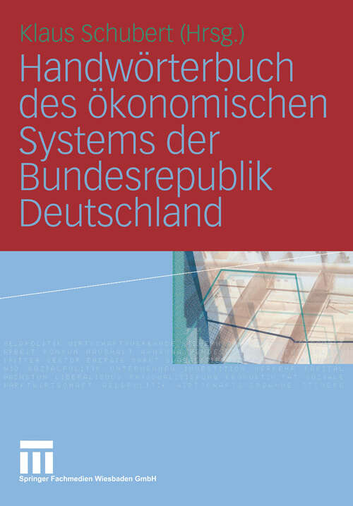 Book cover of Handwörterbuch des ökonomischen Systems der Bundesrepublik Deutschland (2005)