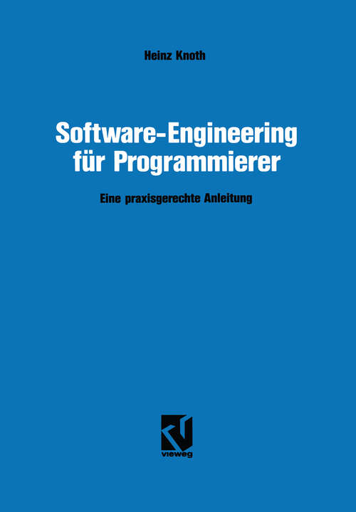 Book cover of Software-Engineering für Programmierer: Eine praxisgerechte Anleitung (1992)