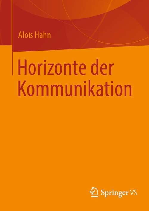 Book cover of Horizonte der Kommunikation (2024)