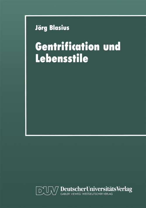 Book cover of Gentrification und Lebensstile: Eine empirische Untersuchung (1993) (DUV Sozialwissenschaft)