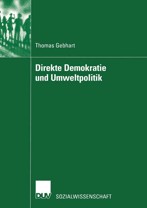 Book cover of Direkte Demokratie und Umweltpolitik (2002)