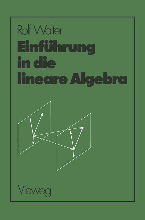 Book cover of Einführung in die lineare Algebra (1982)