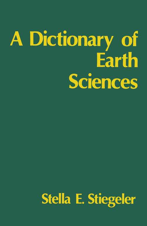 Book cover of A Dictionary of Earth Sciences: (pdf) (1st ed. 1976)