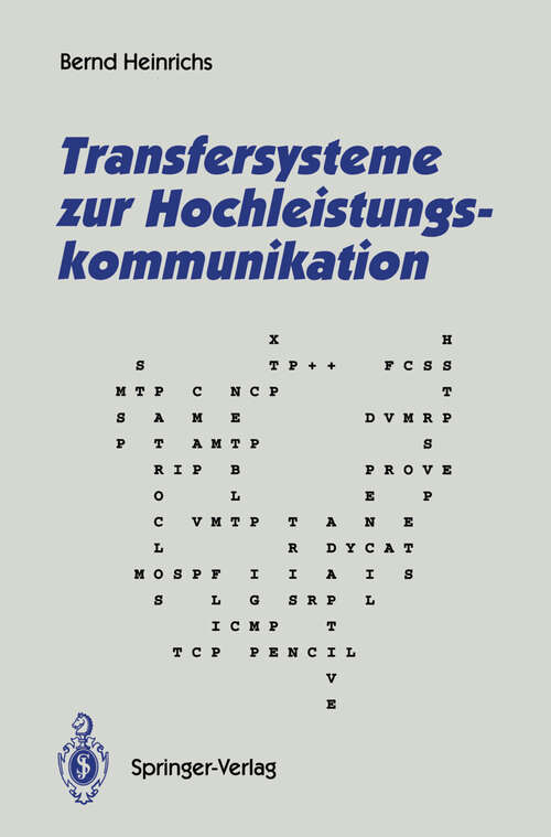 Book cover of Transfersysteme zur Hochleistungskommunikation (1994)