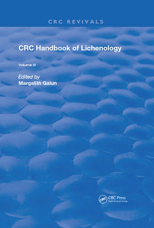 Book cover of Handbook of Lichenology: Volume 3 (Routledge Revivals)
