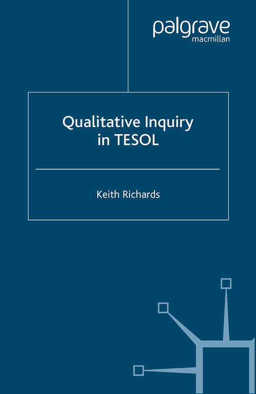 Book cover of Qualitative Inquiry in TESOL (2003)