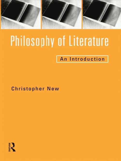 Book cover of Philosophy of Literature: An Introduction