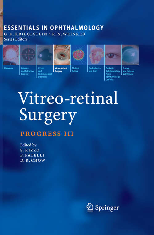 Book cover of Vitreo-retinal Surgery: Progress III (2009) (Essentials in Ophthalmology)