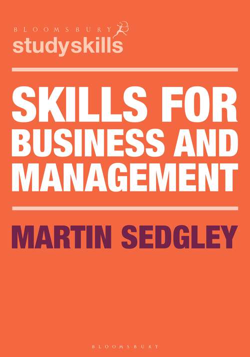 Book cover of Skills for Business and Management (Macmillan Study Skills)