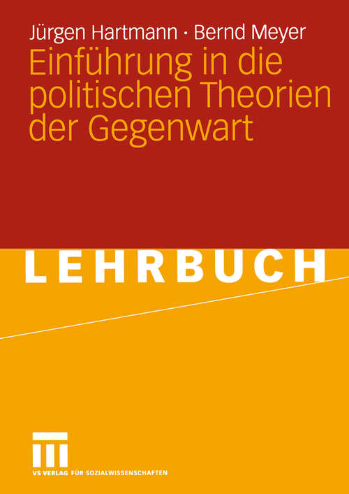 Book cover of Einführung in die politischen Theorien der Gegenwart (2005)