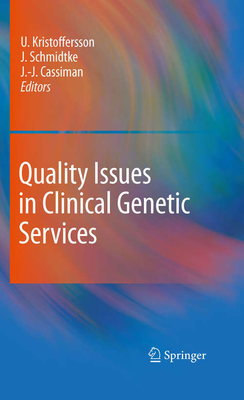 Book cover of Quality Issues in Clinical Genetic Services (2010)