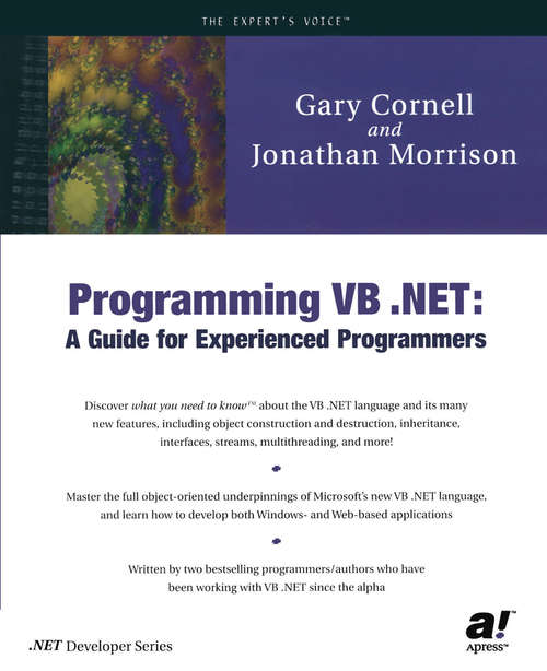Book cover of Programming VB .NET: A Guide For Experienced Programmers (1st ed.)