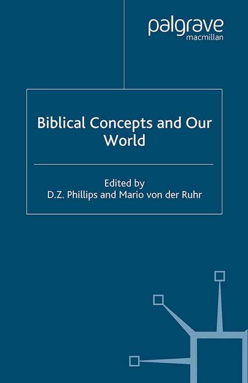 Book cover of Biblical Concepts and our World (2004) (Claremont Studies in the Philosophy of Religion)