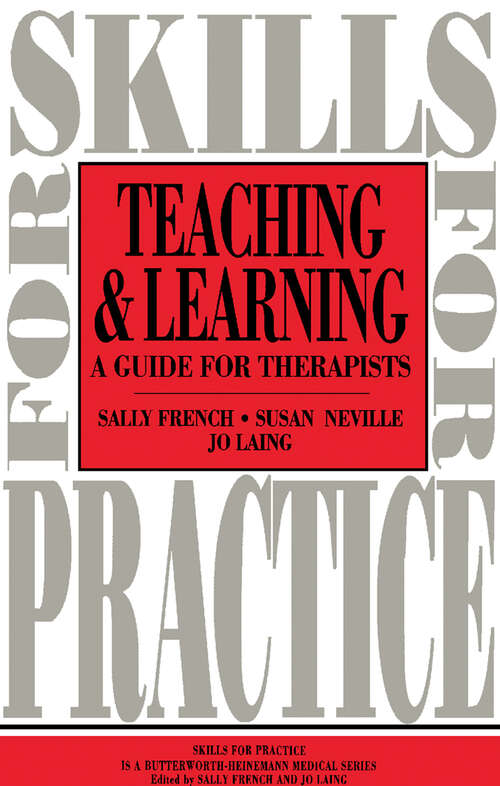 Book cover of Teaching and Learning: A Guide for Therapists