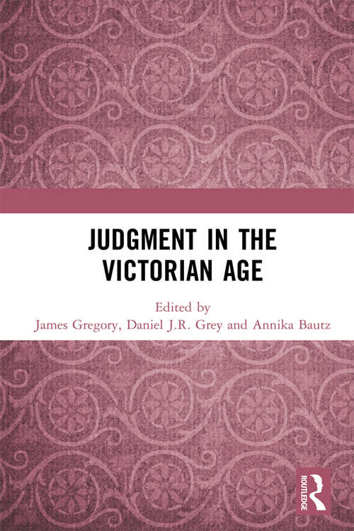 Book cover of Judgment in the Victorian Age