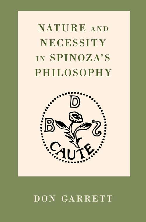 Book cover of Nature and Necessity in Spinoza's Philosophy