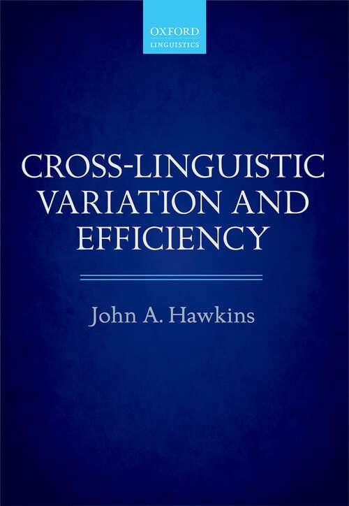 Book cover of Cross-linguistic Variation And Efficiency (2)