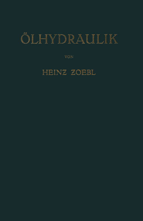 Book cover of Ölhydraulik (1963)