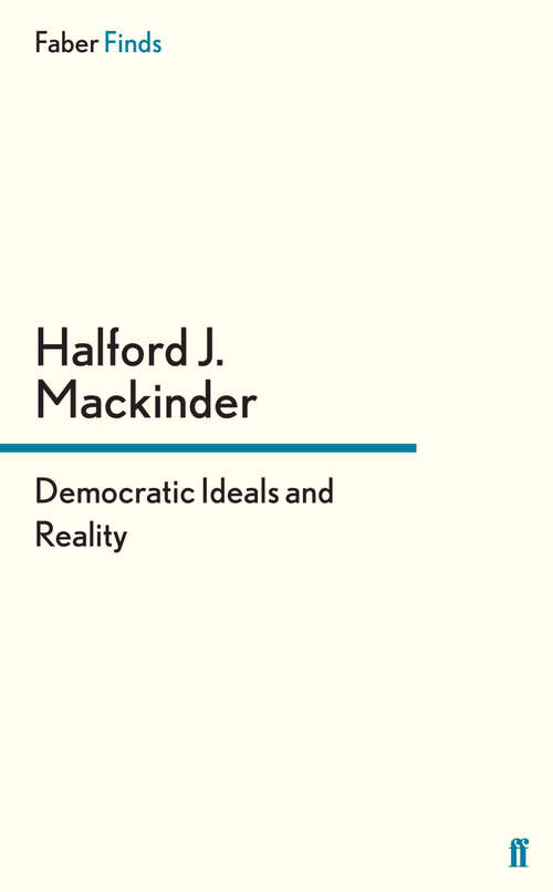 Book cover of Democratic Ideals and Reality (Main)