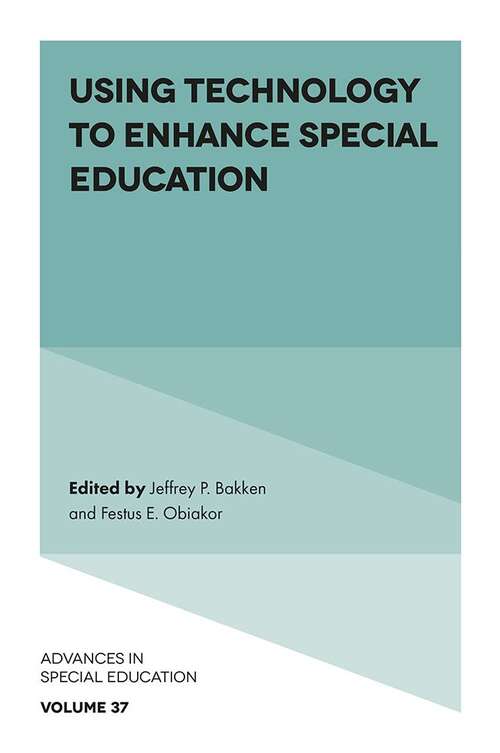 Book cover of Using Technology to Enhance Special Education (Advances in Special Education #37)