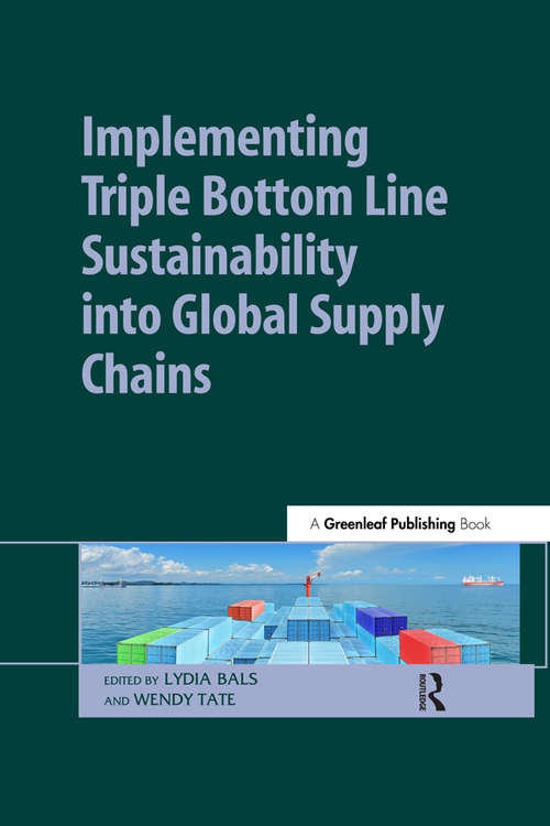 Book cover of Implementing Triple Bottom Line Sustainability into Global Supply Chains
