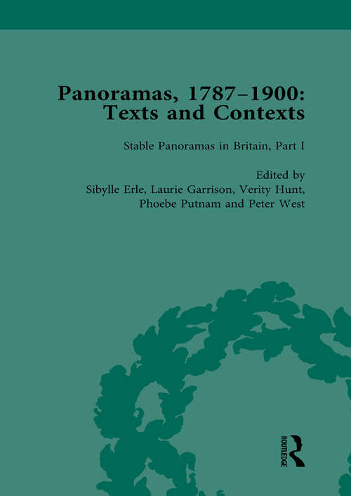 Book cover of Panoramas, 1787–1900 Vol 1: Texts and Contexts