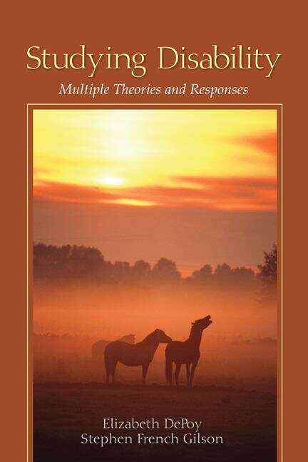 Book cover of Studying Disability: Multiple Theories and Responses (PDF)