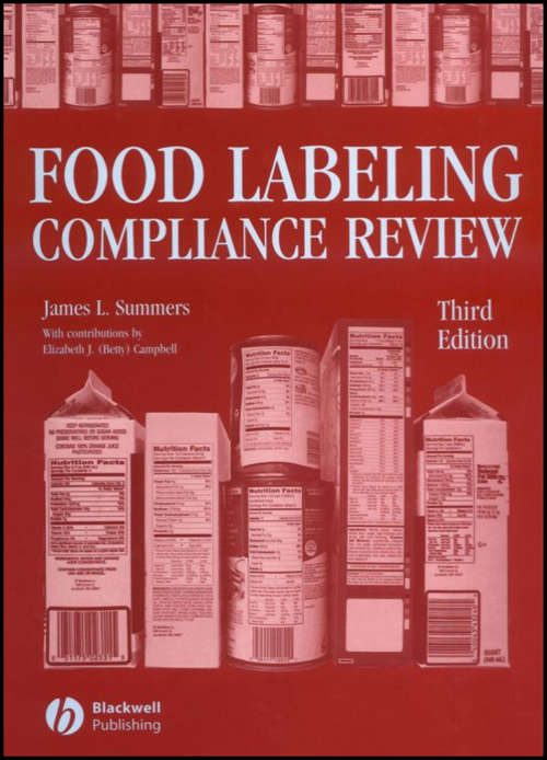 Book cover of Food Labeling Compliance Review (3)