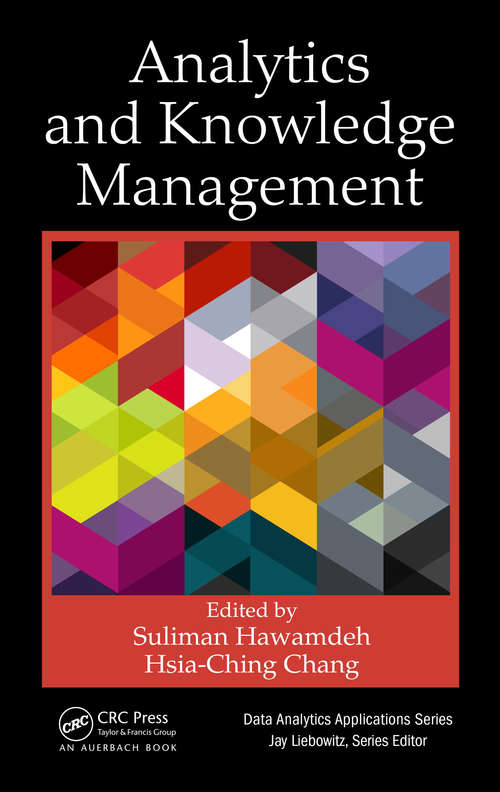 Book cover of Analytics and Knowledge Management (Data Analytics Applications)