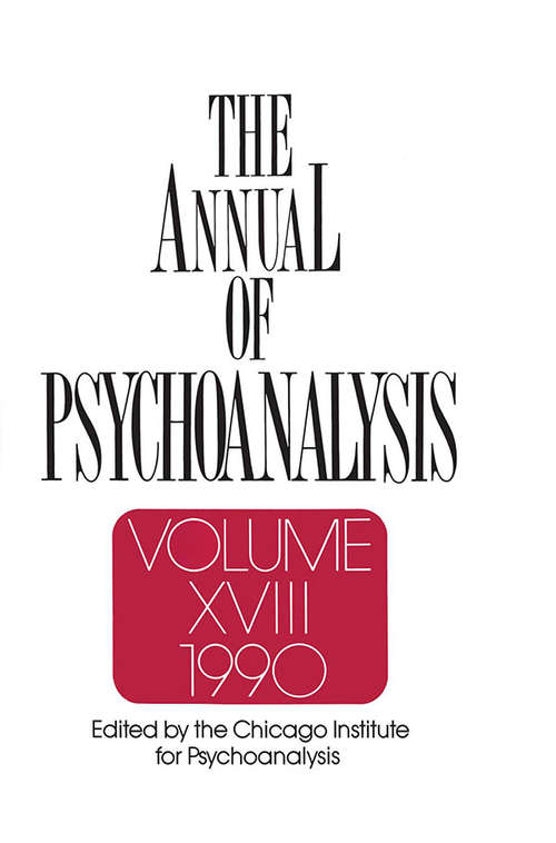 Book cover of The Annual of Psychoanalysis, V. 18