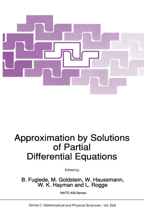 Book cover of Approximation by Solutions of Partial Differential Equations (1992) (Nato Science Series C: #365)