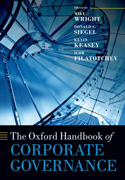 Book cover of OHB CORPORATE GOVERNANCE OHBK C (Oxford Handbooks)
