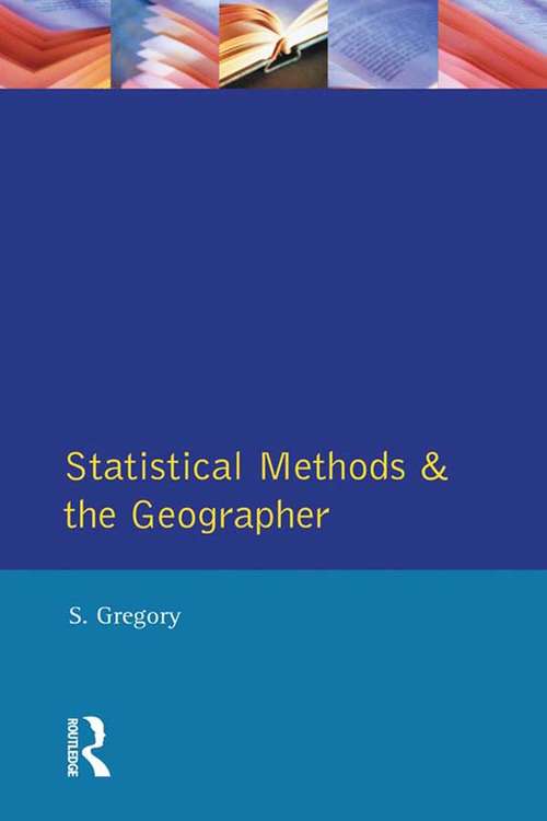 Book cover of Statistical Methods and the Geographer